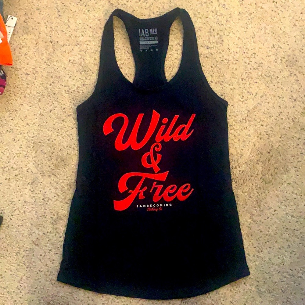 IAB MFG black tank w red quote